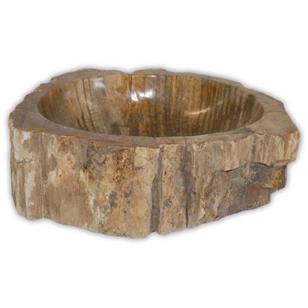 EDEN BATH Eden Bath EB-S028PW-P Natural Stone Sink; Petrified Wood EB_S028PW-P